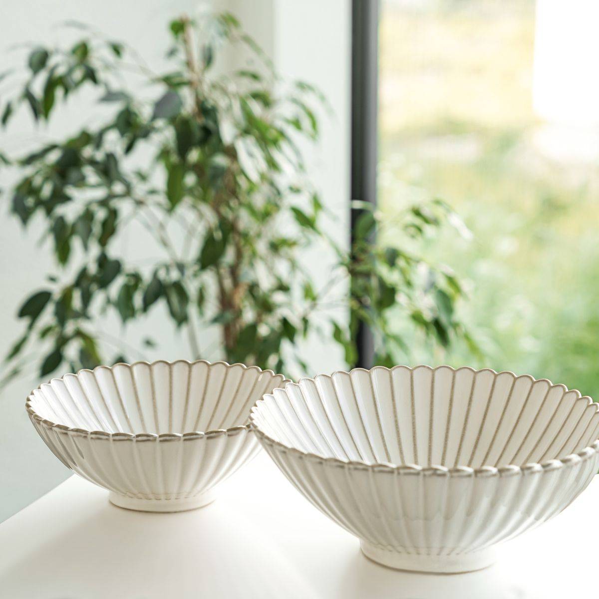 Bloomy Servier- & Salatschalen - 2er-Set aus hochwertigem Porzellan