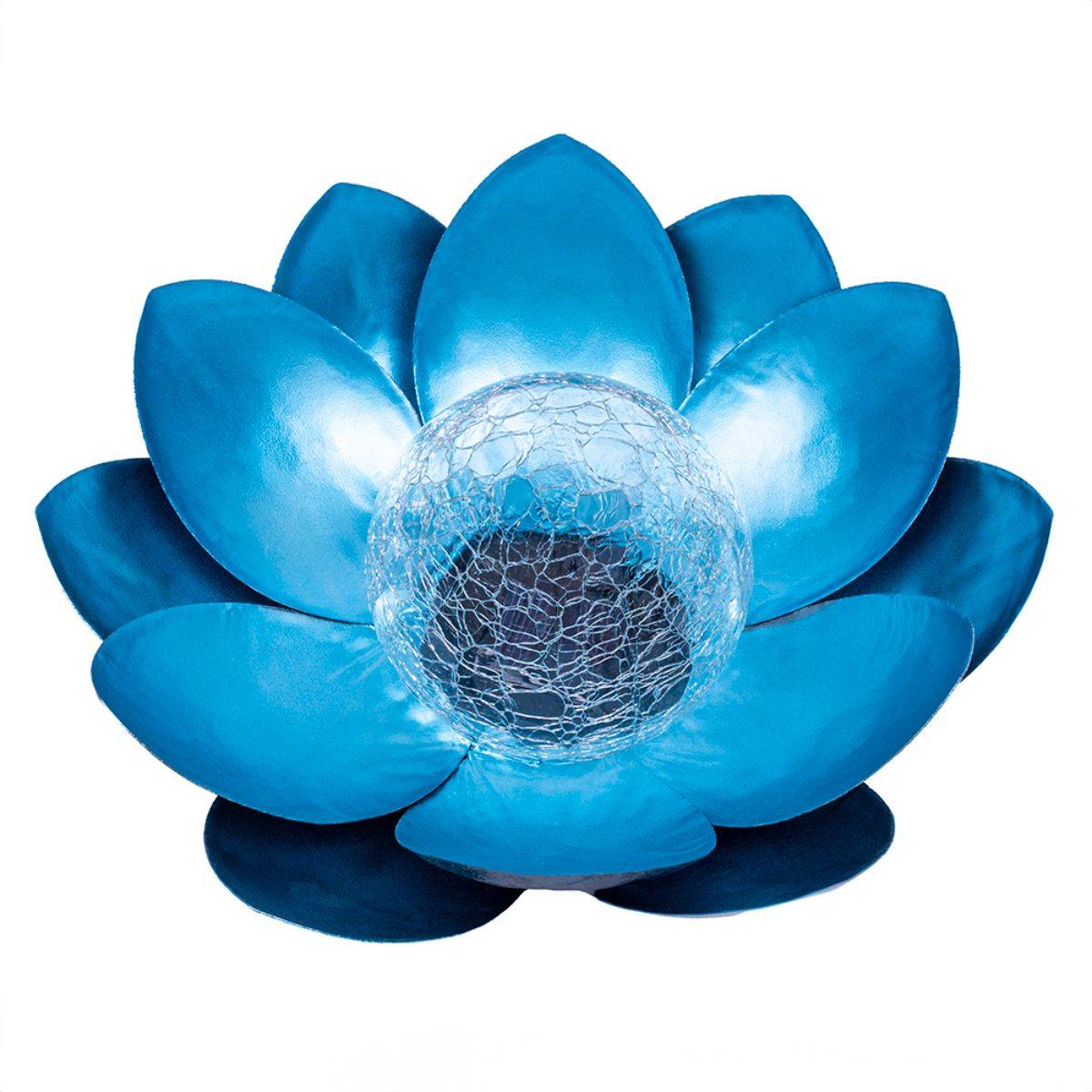 Forever Light Solar-LED-Lampe SUNARI FLS-70 Lotusblume Blau, 3000K, 600?mAh, Ni-MH