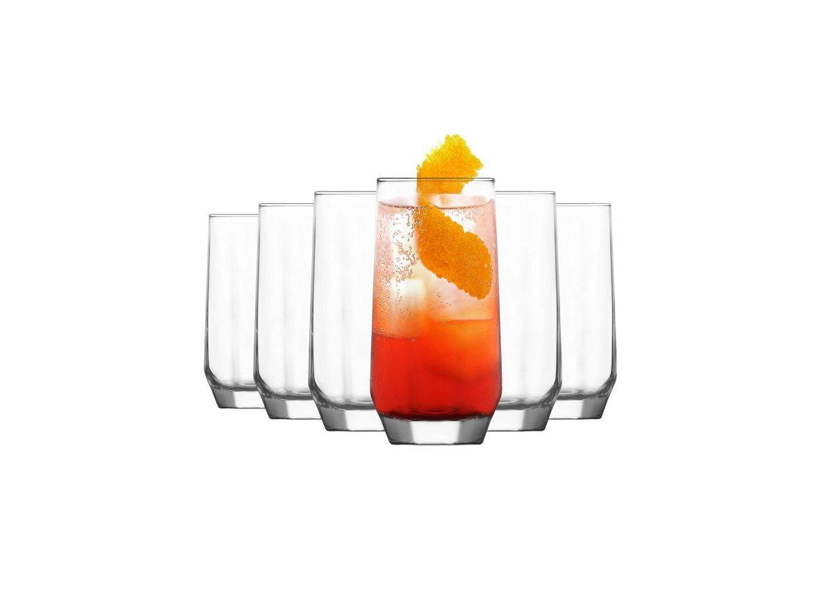 LAV Diamond Highball-Gläser, 6-teilig, 385 ml – Stil trifft Funktionalität