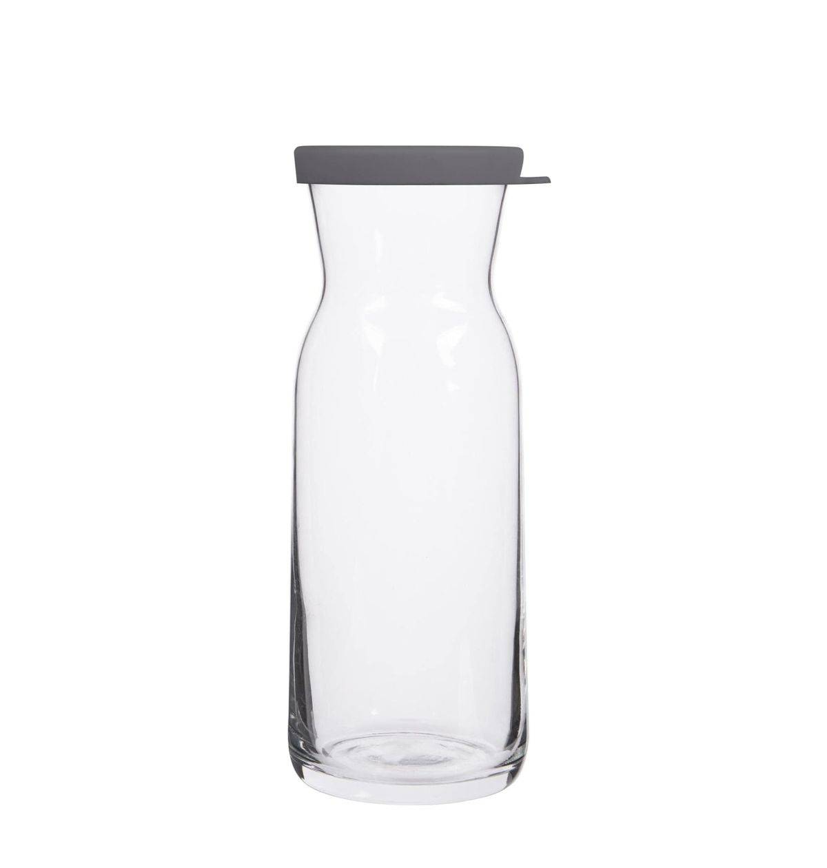 LAV Fonte Karaffe mit grauem Silikondeckel - 700 ml - aus hochwertigem Glas