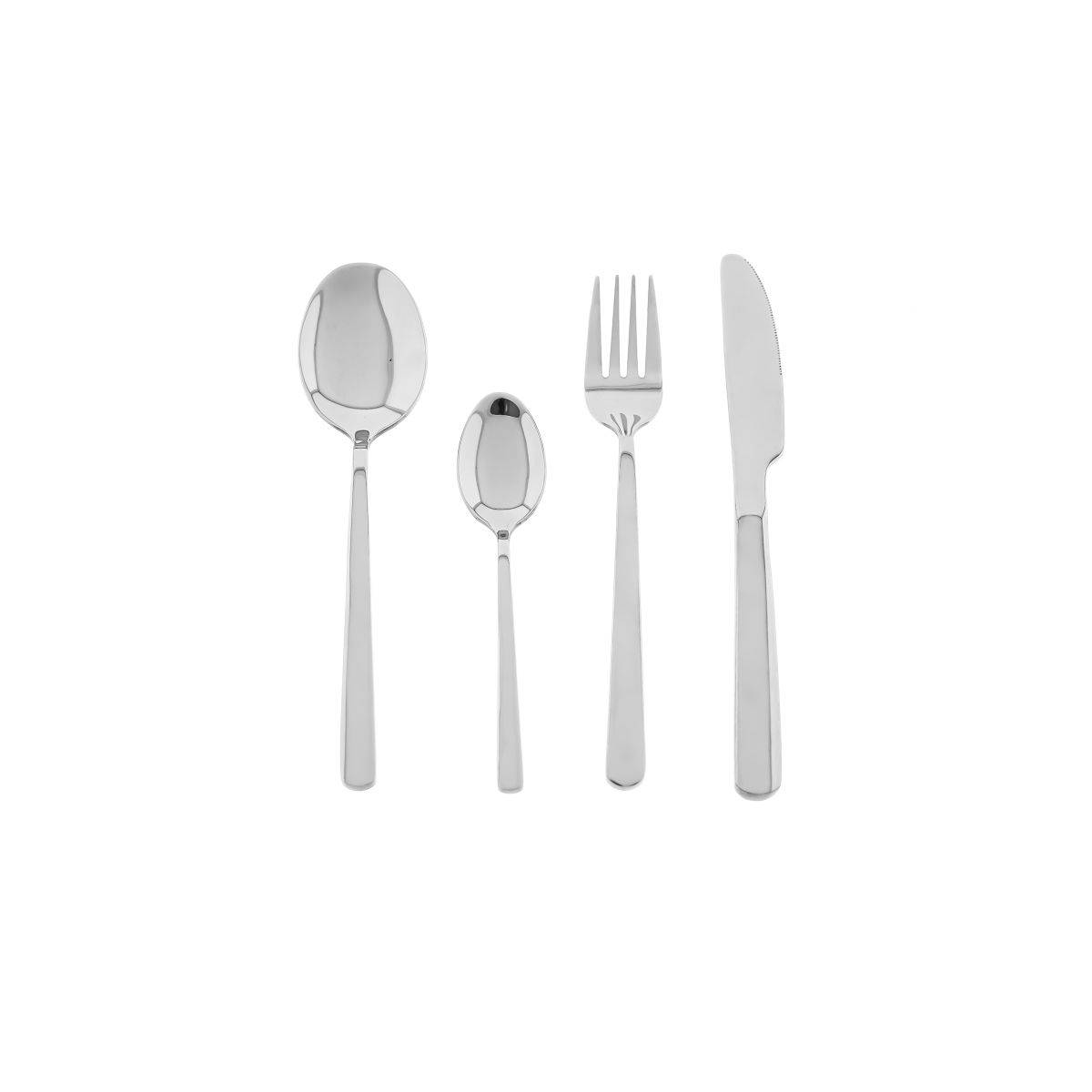 24-tlg Besteckset aus hochwertigem 18/10-Edelstahl - zeitlose Eleganz in Silber