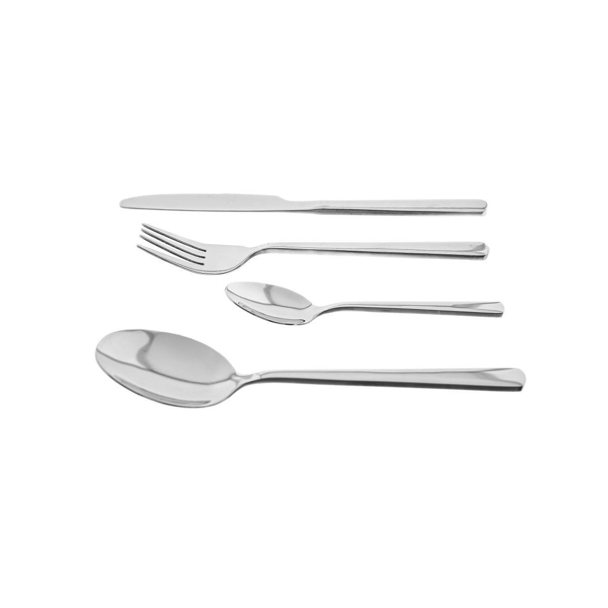 24-tlg Besteckset aus hochwertigem 18/10-Edelstahl - zeitlose Eleganz in Silber