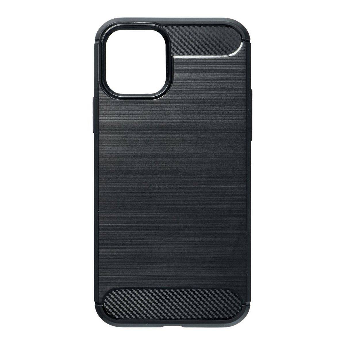 Carbon Case Flexible Cover Bumper Handyhülle kompatibel mit Google Pixel 9a schwarz