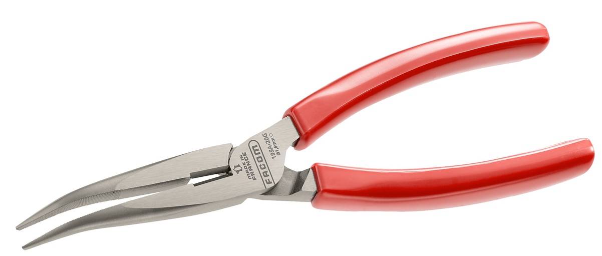 Facom 195A.20G Flachrundzange 40° gebogen 200 mm
