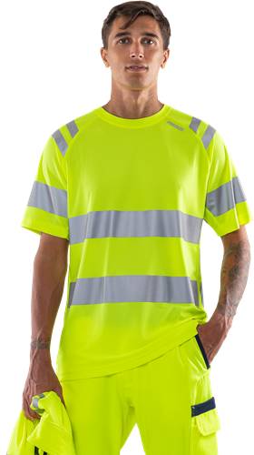 Fristads High Vis T-Shirt Kl. 3 7860 GPST - Warnschutz-Gelb/XL 301021-130-XL