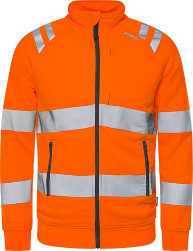 Fristads High Vis Sweatjacke Kl. 3 7863 GPSW - Warnschutz-Orange/3XL 301024-230-3XL
