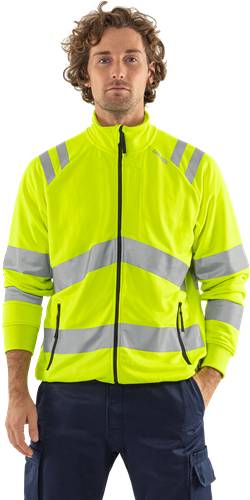 Fristads High Vis Sweatjacke Kl. 3 7863 GPSW - Warnschutz-Gelb/S 301024-130-S