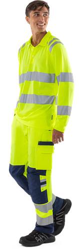 Fristads High Vis Poloshirt Langarm Kl. 3 7864 GPST - Warnschutz-Gelb/S 301260-130-S