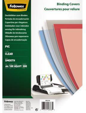 FELLOWES 125258900 Fellowes Deckblatt 53763 DIN A4 300mic transparent 100 St./Pa