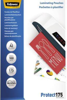 FELLOWES 126669100 Fellowes Laminierfolie Pr otect 175 5308803 DIN A3 tr 100 St.