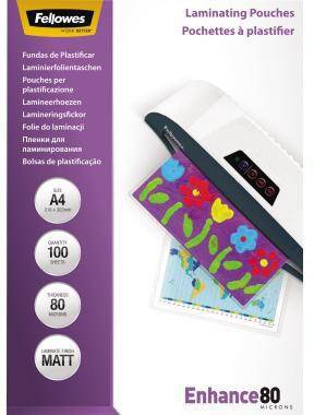 FELLOWES 126669400 Fellowes Laminierfolie En hance 80 5452103 DIN A4 t r 100 St.