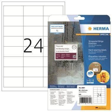 HERMA 129212401 HERMA Etikett Special 469 1 66x33,8mm weiß 600 St./ Pack. Idea