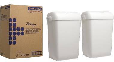 AQUARIUS 449012801 Aquarius Objektpapierkorb 6993 44x28x28cm weiß 2 S t./Pack.