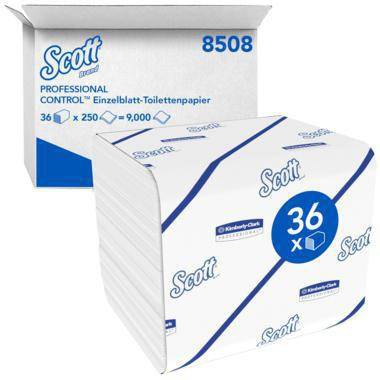 SCOTT 446014001 Scott Toilettenpapier 850 8 2lagig 18,6x11,7cm ws 3 6x220 Bl./Pa