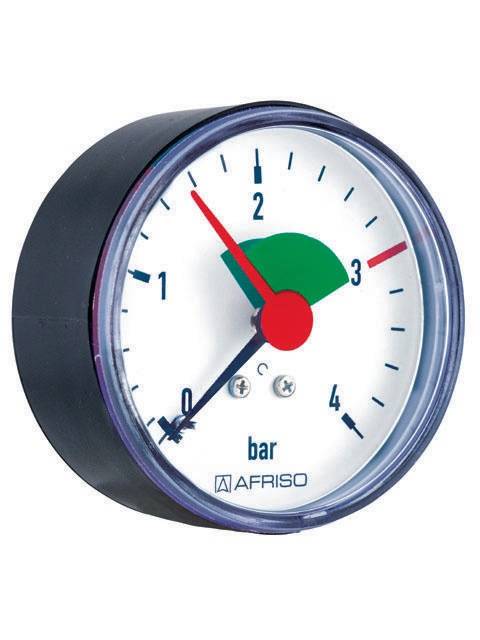 AFRISO 63914 Manometer Anzeigebereich 0/4 bar HZ 63, G 3/8Z B, axial