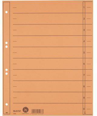 LEITZ 121070820 Leitz Trennblatt 16580045 A4 230g Karton orange 10 0 St./Pack.