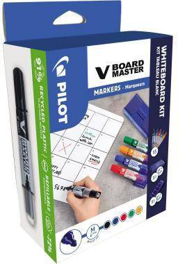 PILOT 304030700 PILOT Whiteboardmarker Ki t 5080KIT V-Board Master Penholder+Sch
