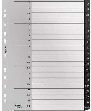 LEITZ 121017790 Leitz Register Recycle 12 070000 A4 A-Z schwarz Umweltfreundl
