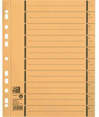 OXFORD 121009710 Oxford Trennblatt 4000046 66 DIN A4 250g Karton gel b 100 St./P