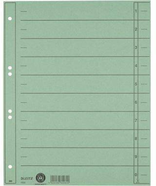 LEITZ 121070860 Leitz Trennblatt 16580055 A4 230g Karton grün 100 St./Pack. Ex