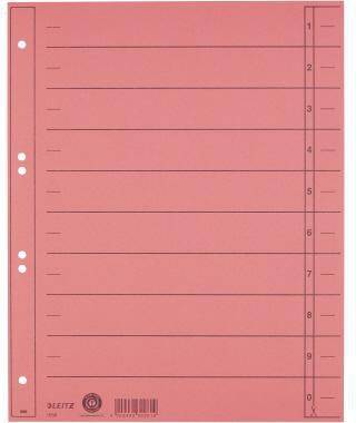 LEITZ 121070830 Leitz Trennblatt 16580025 A4 230g Karton rot 100 S t./Pack. Ex