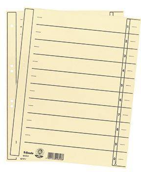 ESSELTE 121071012 Esselte Trennblatt 621017 DIN A4 24x30cm 10/20Tabe n ch 100 St