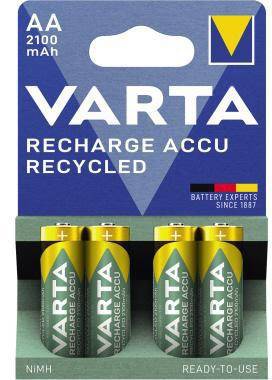 VARTA 190018100 Varta Akku Recycled 56816 101404 AA NIMH 2.100mAh 4 St./Pack.