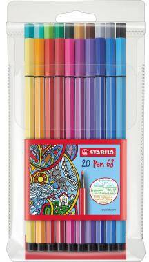 STABILO 304029599 STABILO Fasermaler Pen 68 6820/PL Kunststoffetui 2 0 St./Pack.