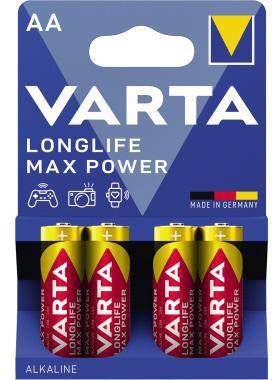 VARTA 190003000 Varta Batterie Max Tech 4 706101404 AA Mignon LR6 1 ,5V 4 St./Pa