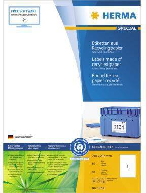 HERMA 129063401 HERMA Etikett 10738 RC 21 0x297mm nws 80St Ideal zum Adressie