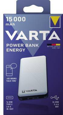 VARTA 728039000 Varta Powerbank Energy 57 977101111 15.000mAh 5V Kraftvolle P