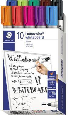 STAEDTLER 304019299 STAEDTLER Whiteboardmarke r Lumocolor 351 B10 sort. 10 St./P