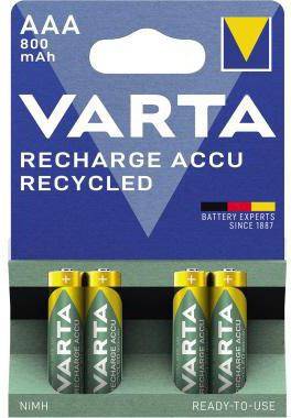 VARTA 190018000 Varta Akku Recycled 56813 101404 AAA NIMH 800mAh 4 St./Pack. B
