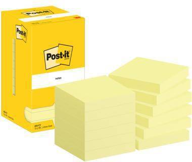 POST-IT 111671110 Post-it Haftnotiz 654-CY 76x76mm 100Bl ge 12St Verpackt im