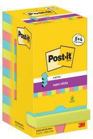 Post-it Haftnotiz Super Sticky R330-SSCOS-P8+4 76x76mm 90Bl 12 St.