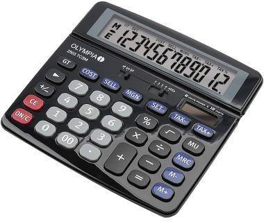 OLYMPIA 700009490 Olympia Tischrechner 2503 TCSM 40183 12stellig Bat terie schwa