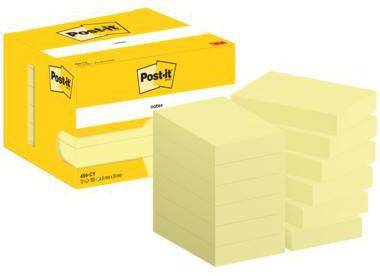 POST-IT 111672410 Post-it Haftnotiz 656-CY 51x76mm 100Bl gelb12 St./ Pack. Pos