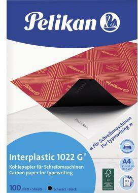PELIKAN 100007690 Pelikan Kohlepapier Inter plastic 1022G 404400 DIN A4 schwarz