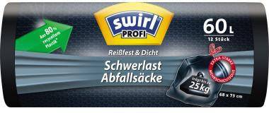 SWIRL 445015300 Swirl Schwerlast-Abfallsa ck 216007 60l 12St. Extrem reißfest