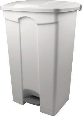 HELIT 435011601 helit Tretabfalleimer the step H2402305 90l rechte ckig weiß h