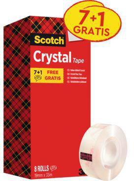 SCOTCH 164173900 Scotch Klebeband Crystal 6-1933R8 Promotion 19mmx3 3m 8St. Sc
