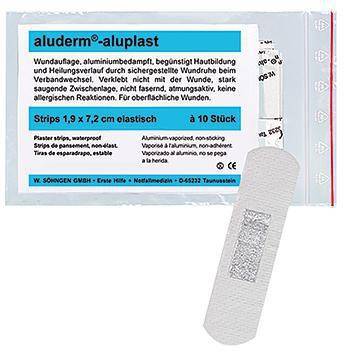 ALUDERM 195054000 aluderm Pflasterstrip alu plast 1009166 1,9x7,2cm e l. 10 St./