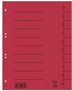 BENE 121218530 Bene Trennblatt 97300RT A 4 Karton rot 100 St./Pack . Die Taben