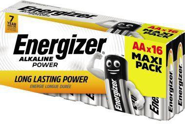 Energizer Alkaline AAx16 Maxi Pack Batterienschachtel mit „Langanhaltende Leistung
