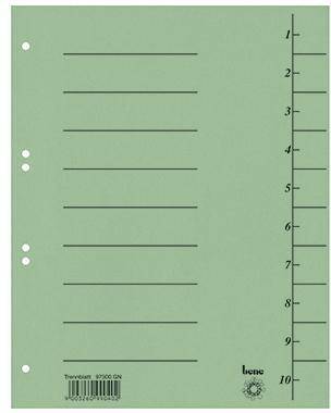 BENE 121218560 Bene Trennblatt 97300GN A 4 Karton grün 100 St./Pac k. Die Tabe