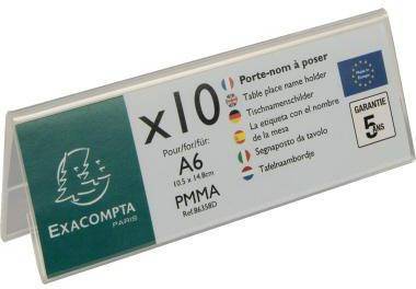 EXACOMPTA 132005700 Exacompta Tischnamensschi ld 86358D PMMA 150x55mm 1 0St. T
