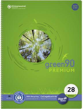 STAUFEN 111123902 Staufen Collegeblock Gree n 040835028 DIN A4 90g ka r. ws 80Bl