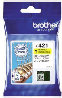 BROTHER 101038110 Brother Tintenpatrone LC4 21Y 200Seiten gelb Brother Tinten