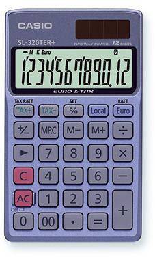 CASIO 700006450 CASIO® Taschenrechner SL- 320TER+ blau Mit Plastiktasten und