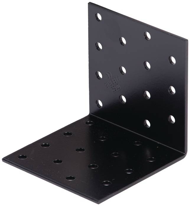 Lochplattenwinkel ETA-08/0165 H80xB80xS2,5mm STA roh,verzinkt,schwarz ku.-besch.